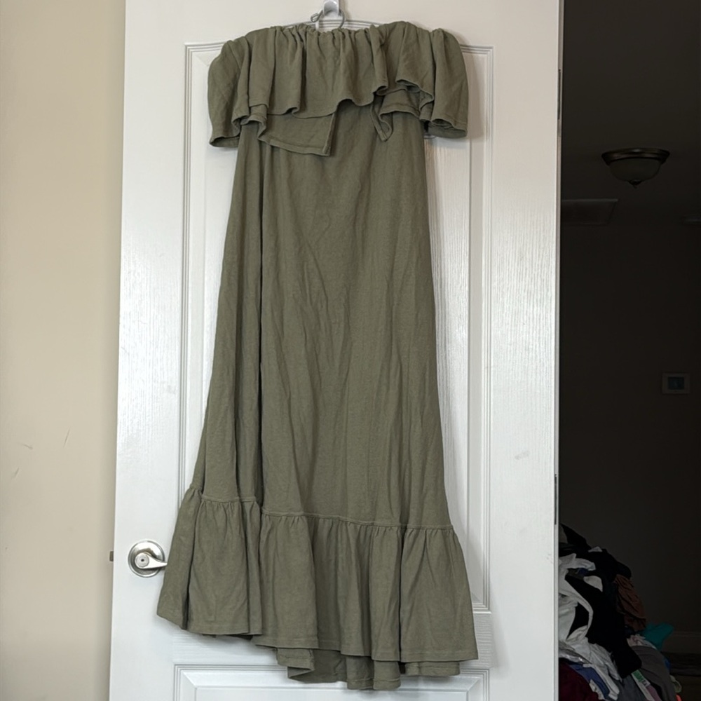 Free People Lynne Midi Dress Laurel Oak / Green Large - Picture 5 of 14